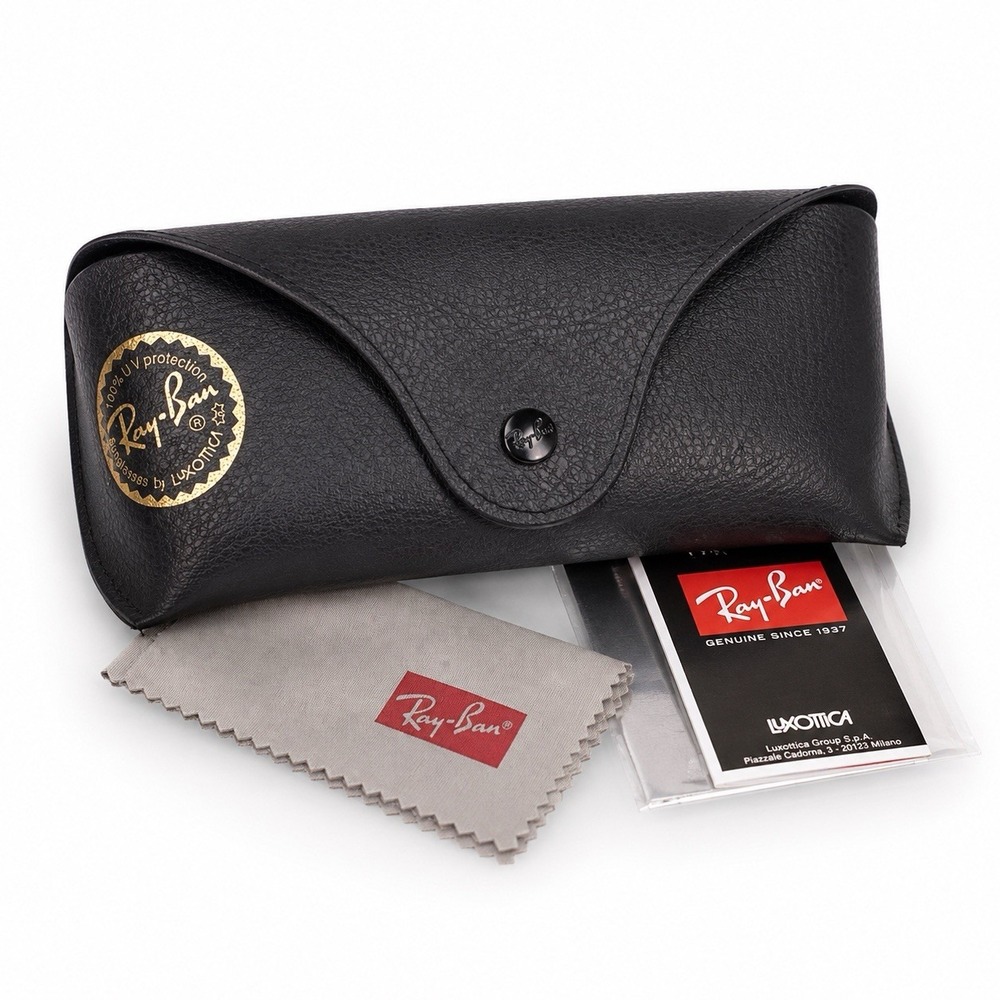 Ray-Ban Luxottica Black Sunglasses Eyeglasses Hard Case Snap Closure Cloth